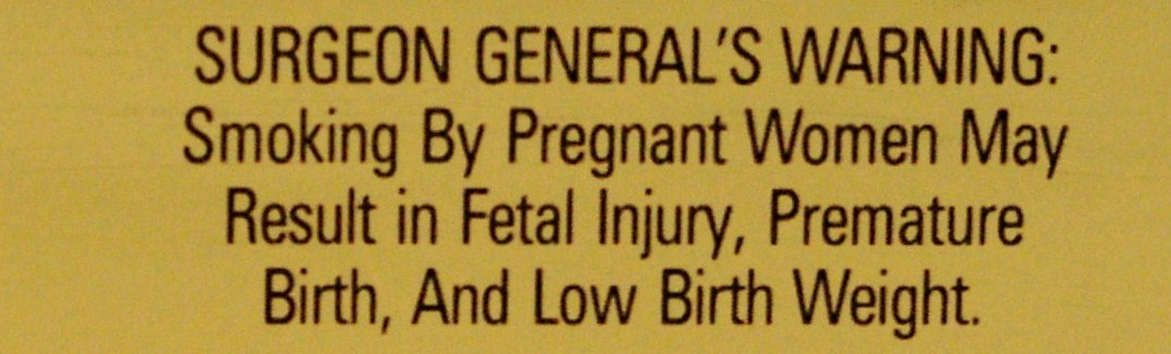 USA 1984 ETS baby - fetal injury, premature, low birth weight, text